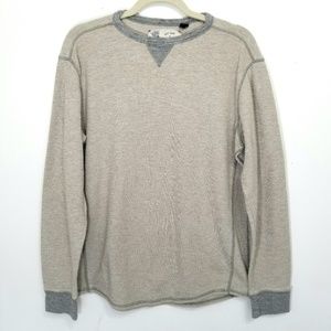 Tommy Bahama Gray Cotton Long Sleeve Thermal Shirt
